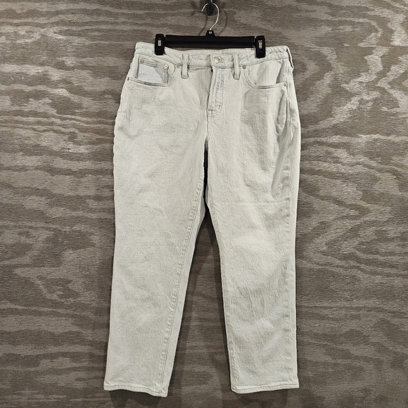 Madewell Curvy Petite Perfect Vintage Light Wash Blue Textured Jean NWOT SZ 31P - Picture 4 of 16
